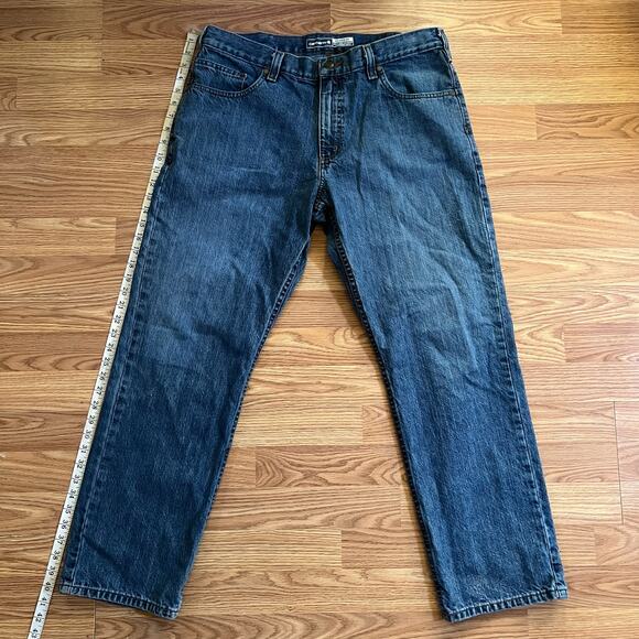 Carhartt Relaxed Fit Straight Jeans | Men's 38x30 | Classic Denim Workwear Pants - Picture 3 of 12